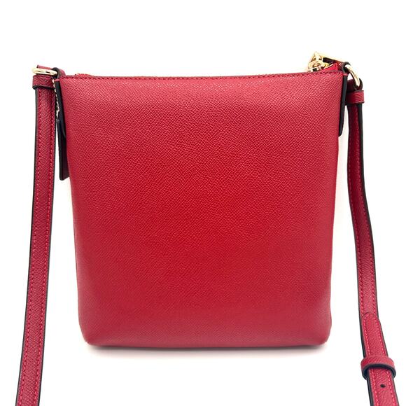 Coach Mini Rowan File Bag Crossbody Purse in 1941 Red Leather CE871 - Picture 2 of 9